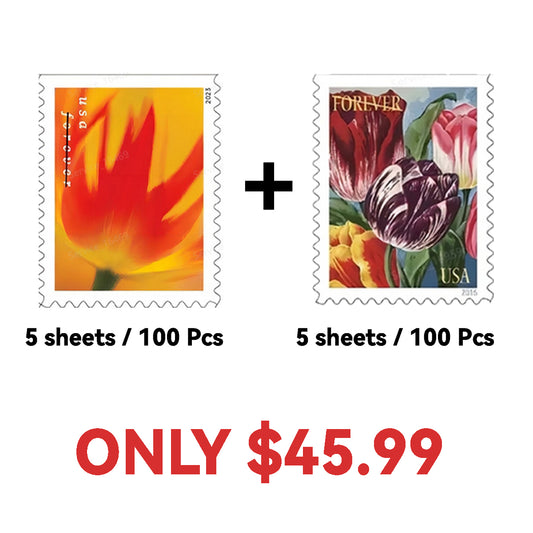 2023 Tulip Blossoms Forever Stamps& 2016  Botanical Art Forever Stamps